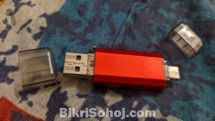64 Gb Usb 2.0 & Type C Pendrive (red Color)